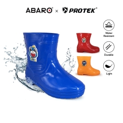 Kids Ankle Rain Boots Dino D101 Orange | Blue | Red PROTEK